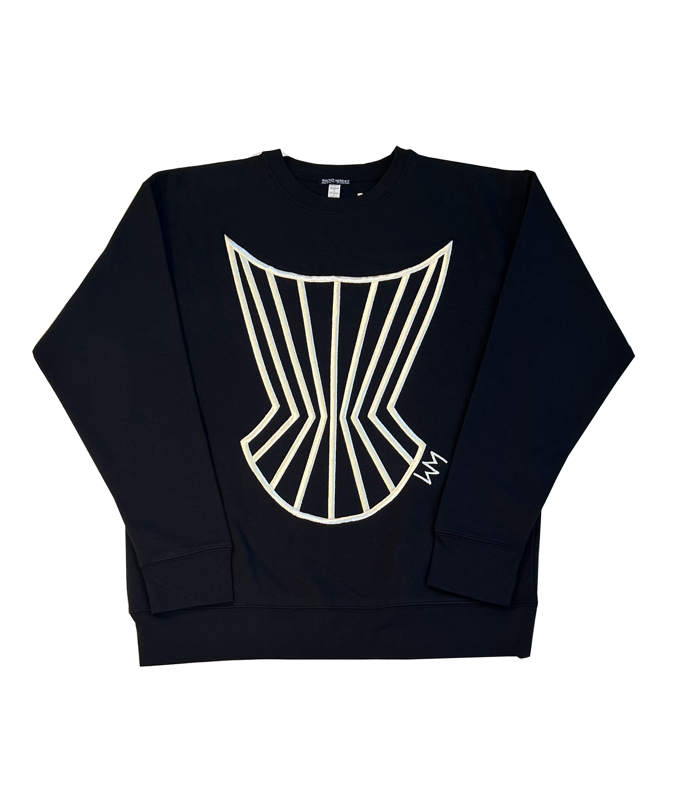 WM SNATCHED CREWNECK - BLACK – Walter Mendez Atelier